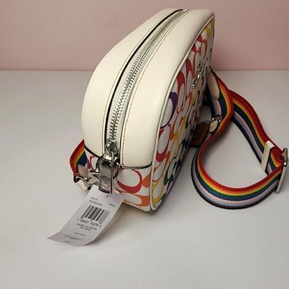 COACH CA175 Jamie Camera Crossbody Bag Rainbow Signature Pride - Picture 4 of 8